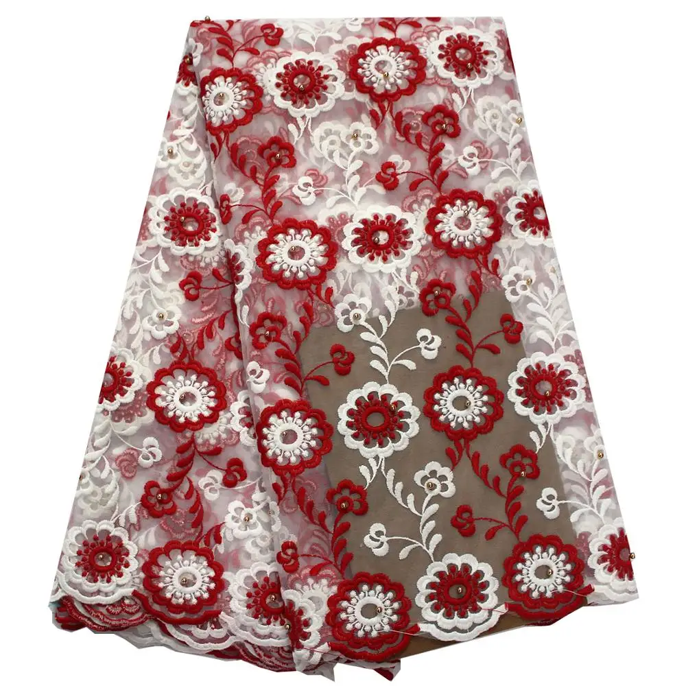 White and Red African Tulle lace Fabric Nigerian laces fabrics High Quality French Lace For Wedding White Dress Lace Fabric
White and Red African Tulle lace Fabric Nigerian laces fabrics High Quality French Lace For Wedding White Dress Lace Fabric