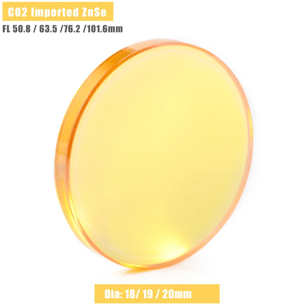 CO2 Imported ZnSe Focus Lens for Laser Engraving Cutting Machine Lens dia 18/19/20mm Focal length 50.8mm 63.5mm 76.2mm 101.6mm
CO2 Imported ZnSe Focus Lens for Laser Engraving Cutting Machine Lens dia 18/19/20mm Focal length 50.8mm 63.5mm 76.2mm 101.6mm