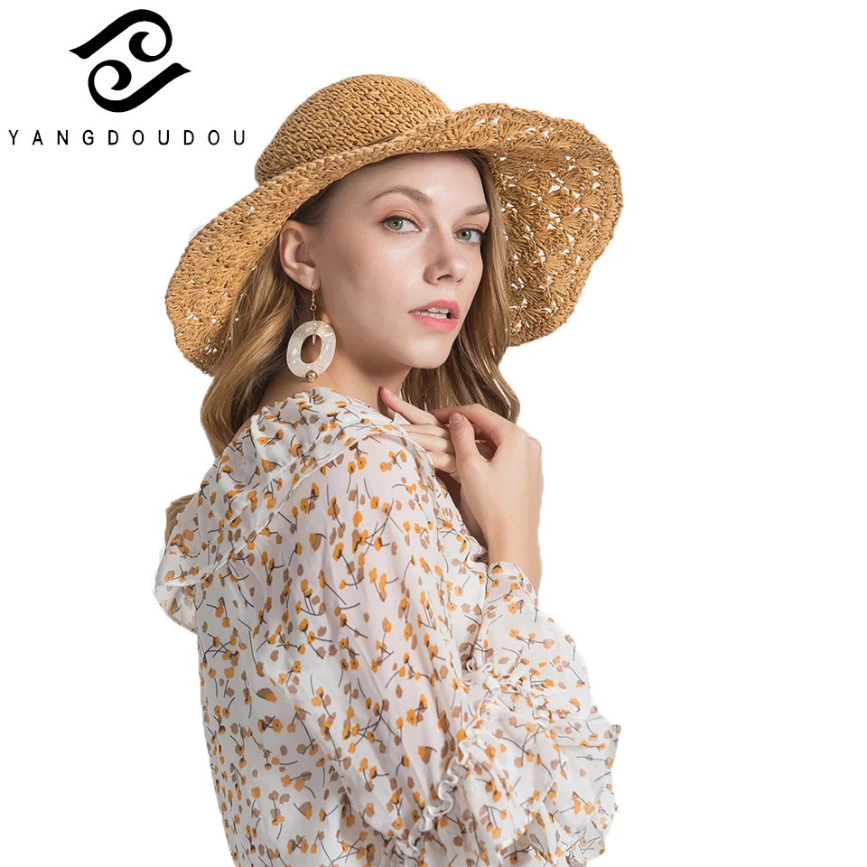Yangdoudou Hot Sale Straw Sun Hats Summer Round Top For Women Wide Wave Brim Ultraviolet-proof Casual Outdoor Elegent Style
Yangdoudou Hot Sale Straw Sun Hats Summer Round Top For Women Wide Wave Brim Ultraviolet-proof Casual Outdoor Elegent Style