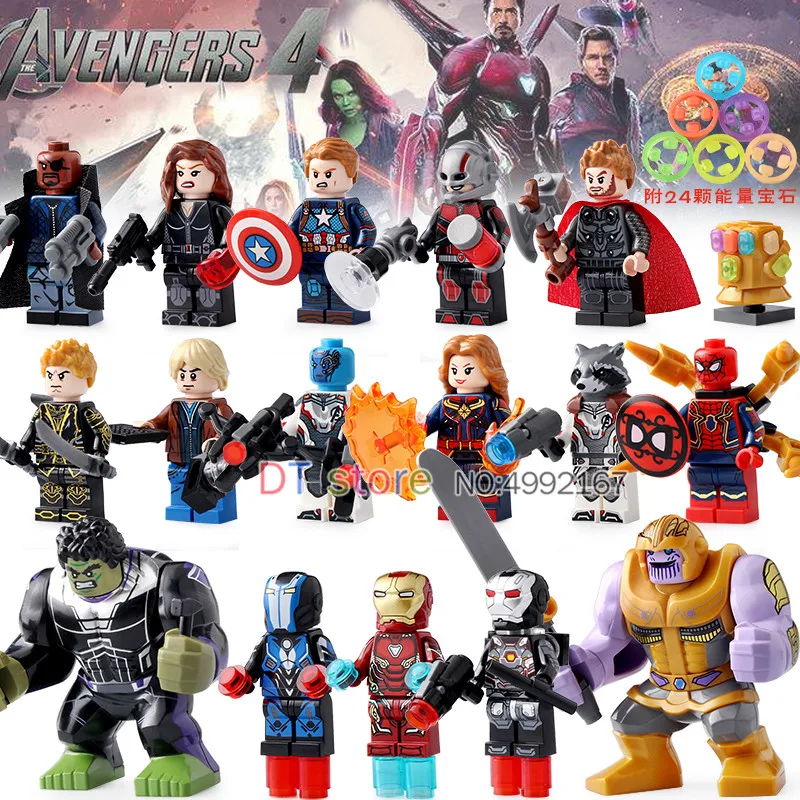 16Pcs/Lot Avengers 4 Endgame Legoed Super Hero Model Figures Thanos Iron Man Hulk Building Blocks Gift Toys For Children SY1311
16Pcs/Lot Avengers 4 Endgame Legoed Super Hero Model Figures Thanos Iron Man Hulk Building Blocks Gift Toys For Children SY1311