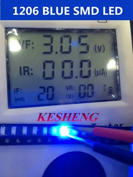 1206 Blue Led Super Bright SMD LED diodes 3.2*1.6*0.8MM 460-470NM light-emitting diodes SMD 1206 LED Blue 1000PCS
1206 Blue Led Super Bright SMD LED diodes 3.2*1.6*0.8MM 460-470NM light-emitting diodes SMD 1206 LED Blue 1000PCS