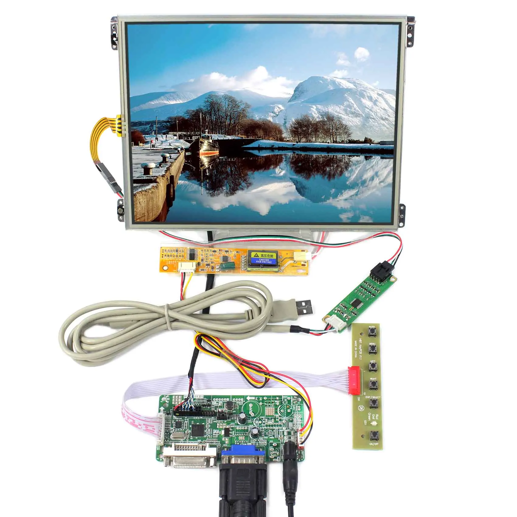 10.4inch HT10X21-311 1024X768 IPS LCD Screen With Touch Panel VS104TP-A1 with VGA+DVI LCD Controller Board RT2281
10.4inch HT10X21-311 1024X768 IPS LCD Screen With Touch Panel VS104TP-A1 with VGA+DVI LCD Controller Board RT2281
