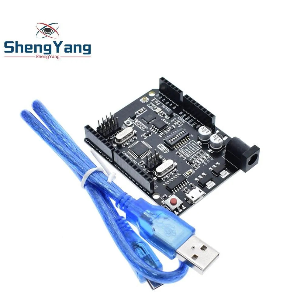 ShengYang UNO+WiFi R3 ATmega328P+ESP8266 (32Mb memory) USB-TTL CH340G For Arduino Uno, NodeMCU, WeMos ESP8266 One New Arrival
ShengYang UNO+WiFi R3 ATmega328P+ESP8266 (32Mb memory) USB-TTL CH340G For Arduino Uno, NodeMCU, WeMos ESP8266 One New Arrival