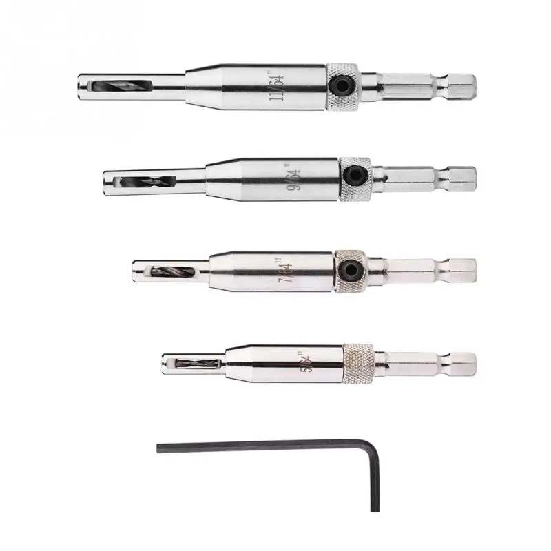 4pcs Hex Shank Self-Centering Drill Bit Tools Set Door Window Hinge Hole Puncher Woodworking discount
4pcs Hex Shank Self-Centering Drill Bit Tools Set Door Window Hinge Hole Puncher Woodworking discount