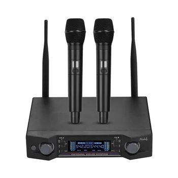 Muslady U2 UHF Wireless Microphone System 2 Handheld Mics & 1 Receiver with LCD Display for Karaoke Home Entertainment
Muslady U2 UHF Wireless Microphone System 2 Handheld Mics & 1 Receiver with LCD Display for Karaoke Home Entertainment