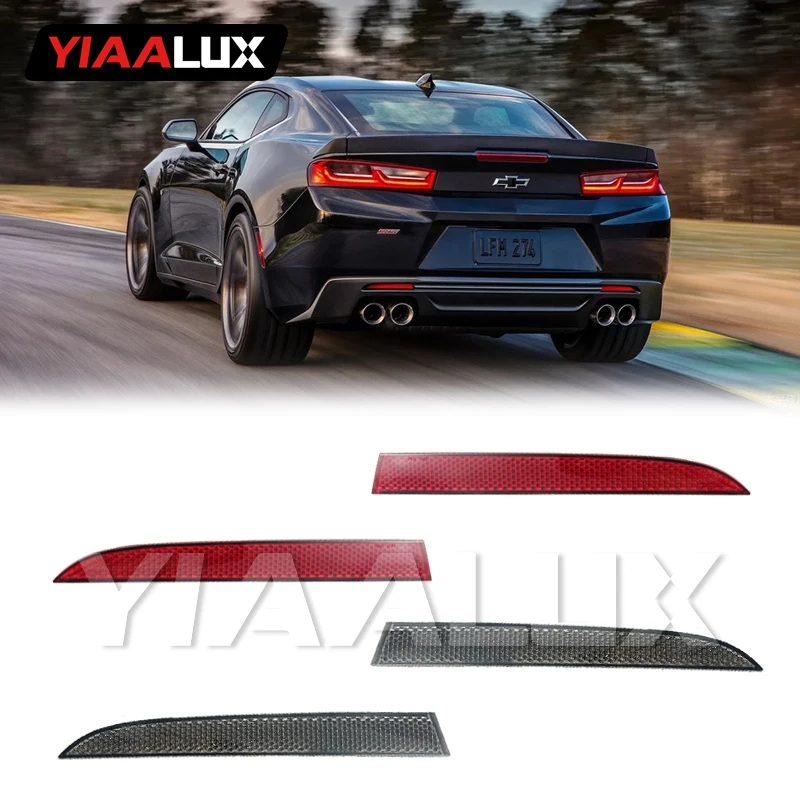 

Smoke and Red Rear Left and Right Side Bumper Reflector for Camaro LS LT RS SS