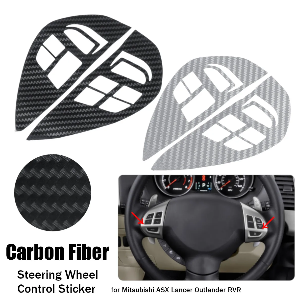 Car Steering Wheel Control Switch Audio Cruise Button Sticker Carbon Fiber Pattern Cover for Mitsubishi ASX Lancer Outlander RVR
Car Steering Wheel Control Switch Audio Cruise Button Sticker Carbon Fiber Pattern Cover for Mitsubishi ASX Lancer Outlander RVR