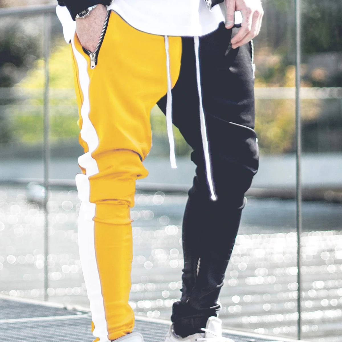 Mens Vogue Patchwork Contrast Color Hip Pop Joggers Pants Male Slim Sportswear Streetwear Pencil Harem Pants Trousers Slacks
Mens Vogue Patchwork Contrast Color Hip Pop Joggers Pants Male Slim Sportswear Streetwear Pencil Harem Pants Trousers Slacks