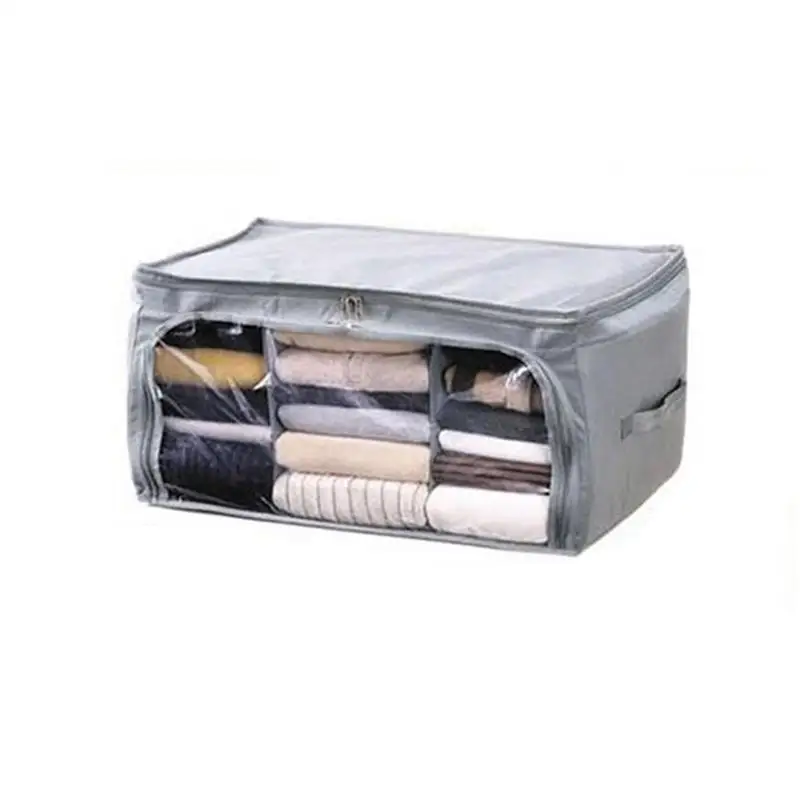Bamboo Charcoal Nonwoven Cloth Storage Box Organizer 62L With 3 Compartments Visual Window Can Hold Scarves Trench Coats
Bamboo Charcoal Nonwoven Cloth Storage Box Organizer 62L With 3 Compartments Visual Window Can Hold Scarves Trench Coats