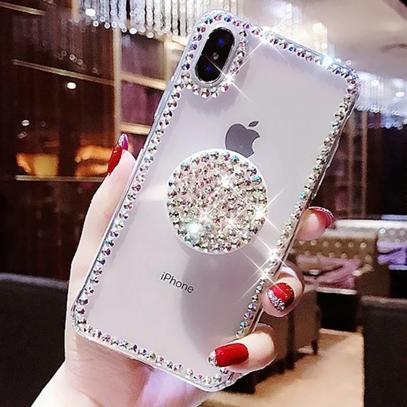 Jellewed Phone Case For Iphone X XR Xs Max 5 5S SE 6 7 8plus Diamond Funda Telefon Kilifi Rhinestone Stand Kickstand Coque
Jellewed Phone Case For Iphone X XR Xs Max 5 5S SE 6 7 8plus Diamond Funda Telefon Kilifi Rhinestone Stand Kickstand Coque