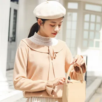 2019 Spring Bow Knitting Sweater Women Solid Pullovers Flare Sleeve Sweater Female O-Neck Loose Jumper Femme
2019 Spring Bow Knitting Sweater Women Solid Pullovers Flare Sleeve Sweater Female O-Neck Loose Jumper Femme