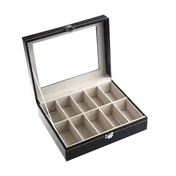 Fashion PU Watch Display Case 10 grids and 10 soft little pillow Jewelry Collection Storage Organizer PU Box for Clock Watches
Fashion PU Watch Display Case 10 grids and 10 soft little pillow Jewelry Collection Storage Organizer PU Box for Clock Watches