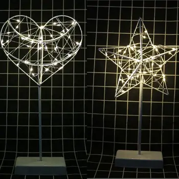 Decorative Night Light Romantic Five-pointed Star Heart-shaped Copper light LED Creative 1 Creative 3 W Lights
Decorative Night Light Romantic Five-pointed Star Heart-shaped Copper light LED Creative 1 Creative 3 W Lights