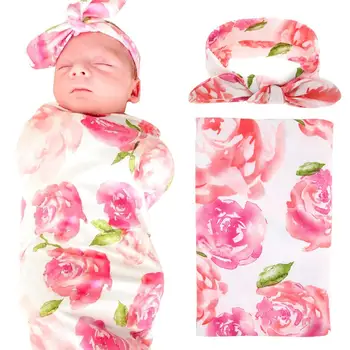 Newborn Baby Swaddle Blanket and Headband Value Set,Receiving Blankets , Pink Flower
Newborn Baby Swaddle Blanket and Headband Value Set,Receiving Blankets , Pink Flower