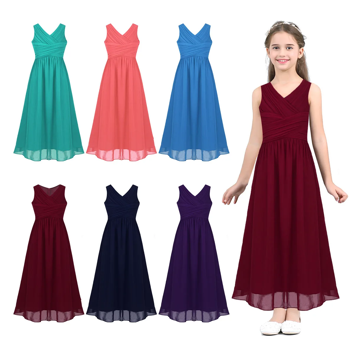 Kids Dresses Chiffon Summer Flower Girl Dresses Princess Tulle Ball Gown Pageant Party Dresses For Girls First Communion Gown
Kids Dresses Chiffon Summer Flower Girl Dresses Princess Tulle Ball Gown Pageant Party Dresses For Girls First Communion Gown