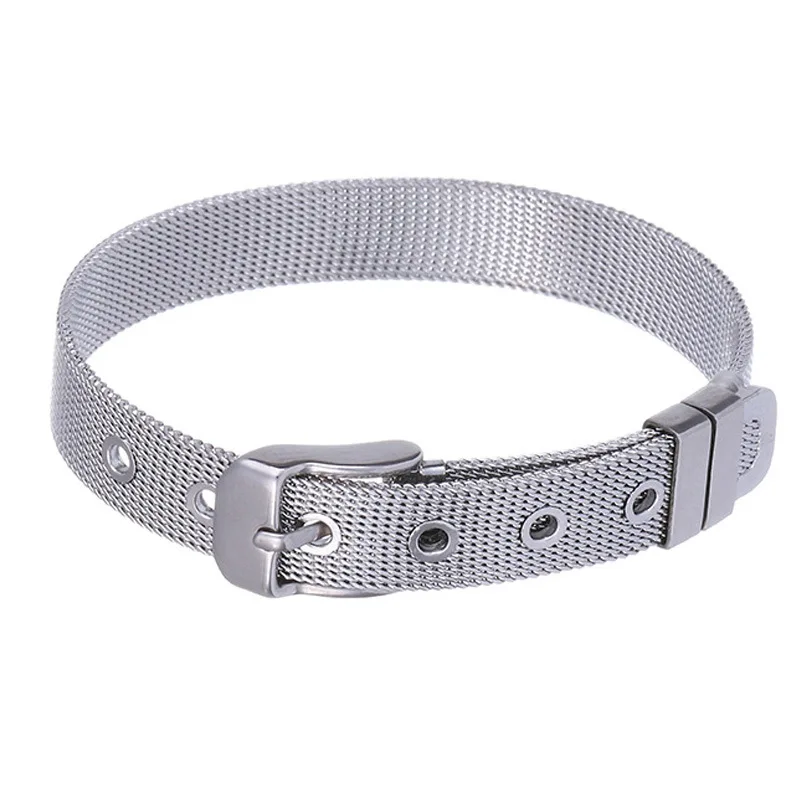 10MM Adjustable Belt Buckle Chain Silver Color Bracelet Women Men Mesh Net Bracelet Bangle Jewelry pulseira para casamento
10MM Adjustable Belt Buckle Chain Silver Color Bracelet Women Men Mesh Net Bracelet Bangle Jewelry pulseira para casamento