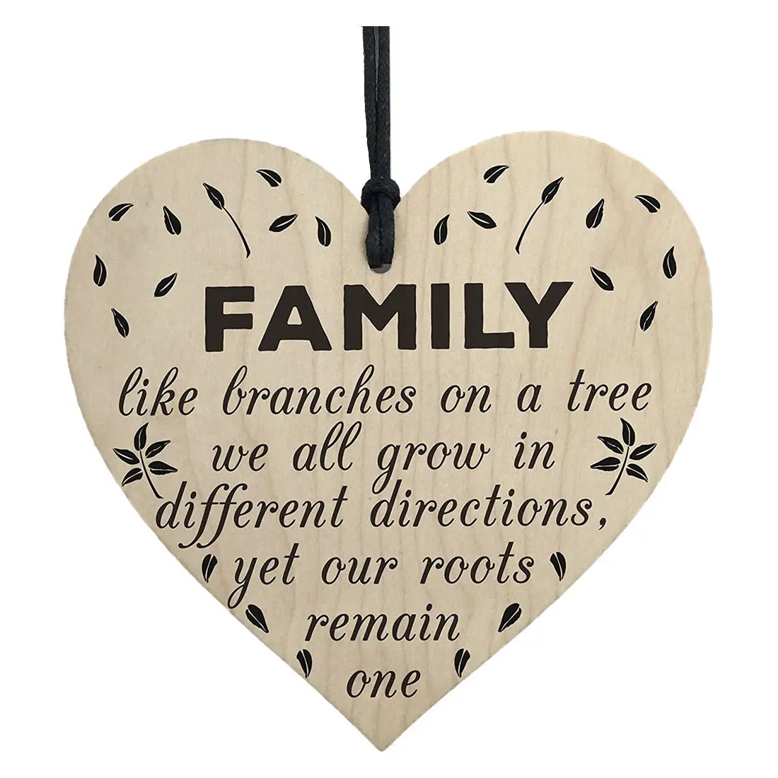Фото Hot Sale Family Roots Remain One Wooden Hanging Heart Shaped Families Plaque Love Gift | Дом и сад