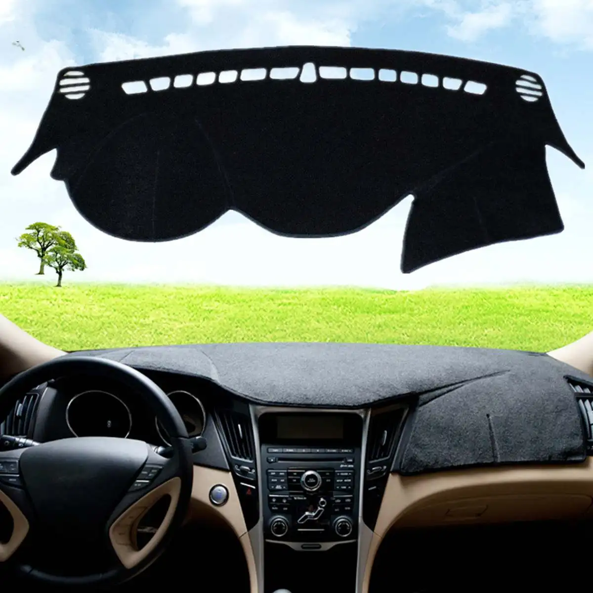 Autoleader 1Pcs Black Dash Mat Dashboard Cover Sun Shade Dash Board Cover Sun Visors Anti Slip for Hyundai for Sonata 2011-2013
Autoleader 1Pcs Black Dash Mat Dashboard Cover Sun Shade Dash Board Cover Sun Visors Anti Slip for Hyundai for Sonata 2011-2013