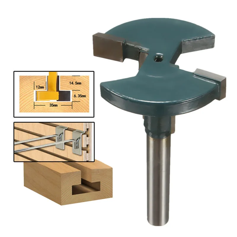 55mm 1/4" Steel Shank Straight T-Track Router Bit T Slot Woodworking Cutter Wood MillinG Cutter For Woodworking Cutter Tool
55mm 1/4" Steel Shank Straight T-Track Router Bit T Slot Woodworking Cutter Wood MillinG Cutter For Woodworking Cutter Tool