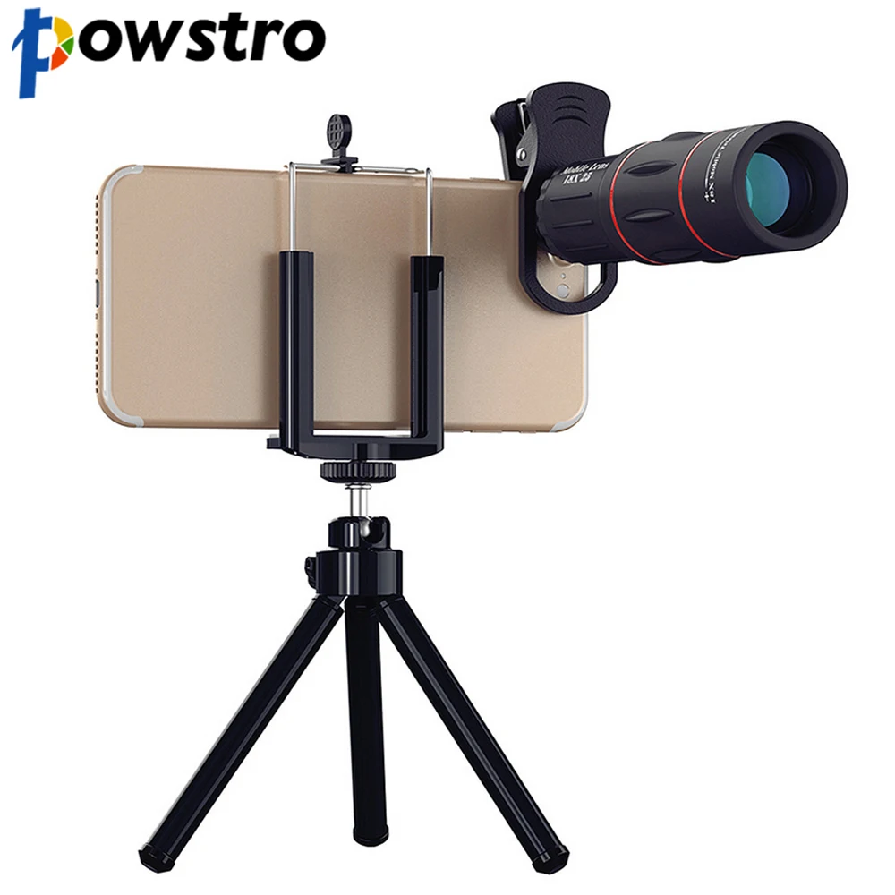 POWSTRO 18X Zoom 1000m 3280ft Telescope Mobile Lens Outdoor with Telescope Phone Camera Lens Tripod Clip For iPhone For Samsung
POWSTRO 18X Zoom 1000m 3280ft Telescope Mobile Lens Outdoor with Telescope Phone Camera Lens Tripod Clip For iPhone For Samsung
