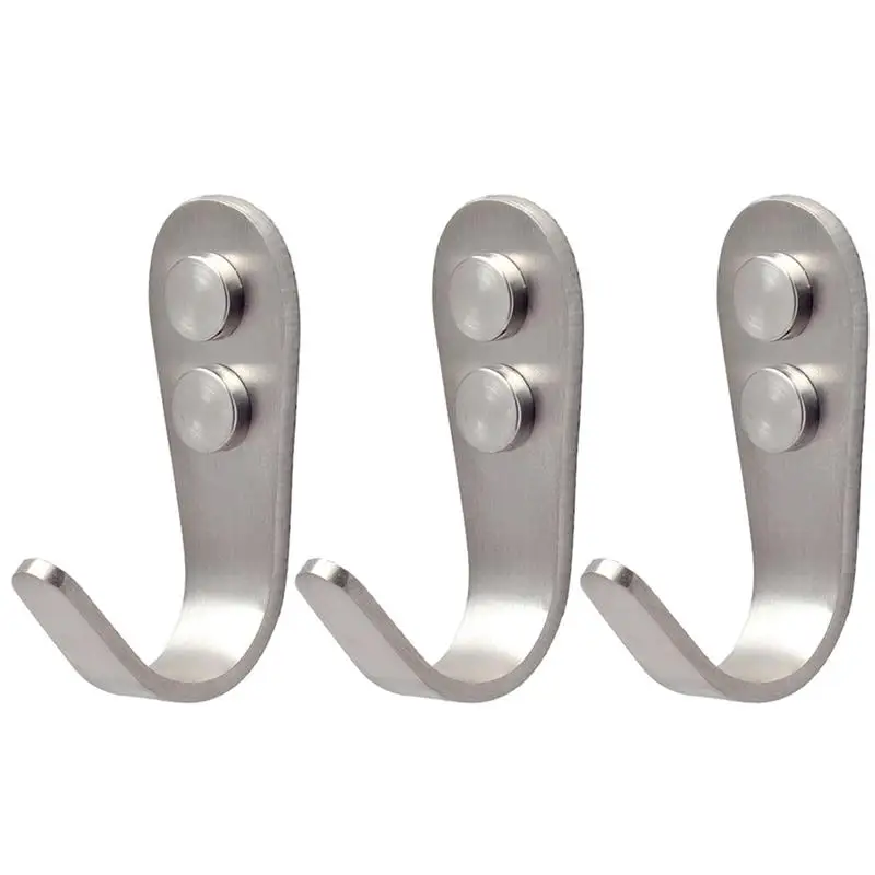 3pcs/Set Stainless Steel Hooks Durable Practical 3mm-Thick Brushed Kitchen Hook Clothes Hooks Coat And Hat Hanger Towel Hanger
3pcs/Set Stainless Steel Hooks Durable Practical 3mm-Thick Brushed Kitchen Hook Clothes Hooks Coat And Hat Hanger Towel Hanger
