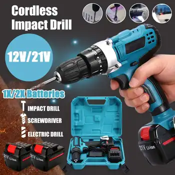 2019 New Style 12V/21V Impact Drill Electric Hand Drill Battery Cordless Hammer Drill Electric Screwdriver Home Diy Power Tools
2019 New Style 12V/21V Impact Drill Electric Hand Drill Battery Cordless Hammer Drill Electric Screwdriver Home Diy Power Tools