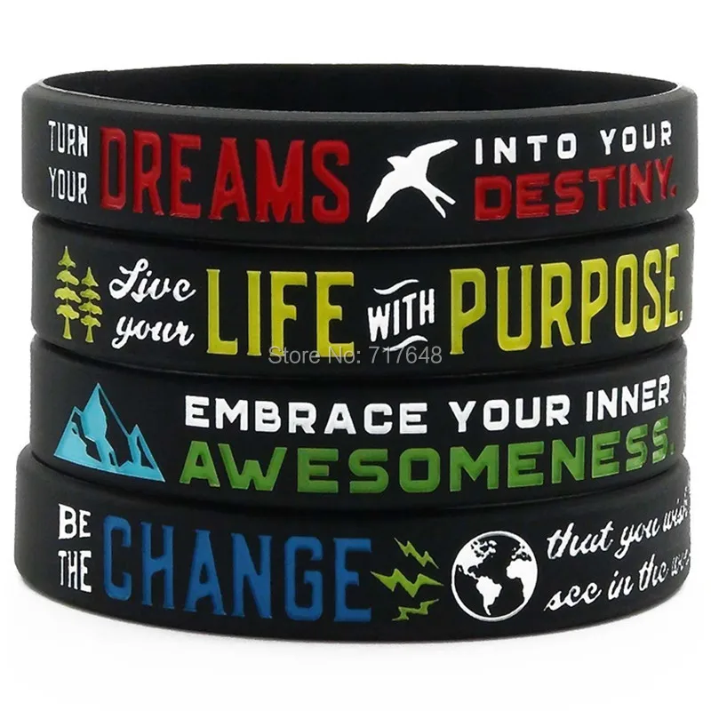 40pcs Positive Message Motivational Sayings wristband silicone bracelets free shipping by epacket A
40pcs Positive Message Motivational Sayings wristband silicone bracelets free shipping by epacket A