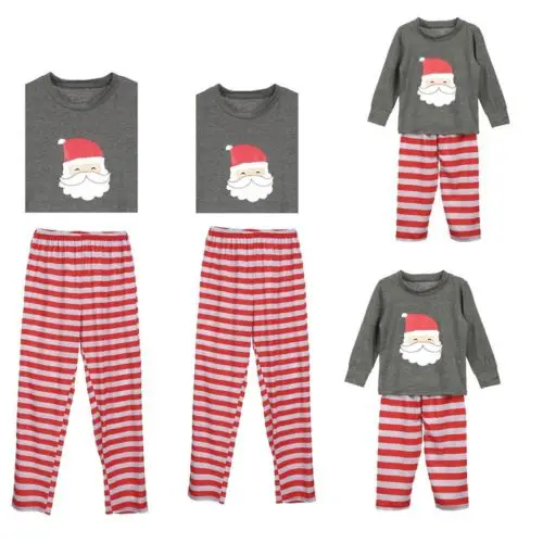 Xmas Family pajamas Adult Women Men Kids Baby Sleepwear Long Sleeve Cartoon Santa Tops+Long Striped Pants Nightwear Matching Set
Xmas Family pajamas Adult Women Men Kids Baby Sleepwear Long Sleeve Cartoon Santa Tops+Long Striped Pants Nightwear Matching Set