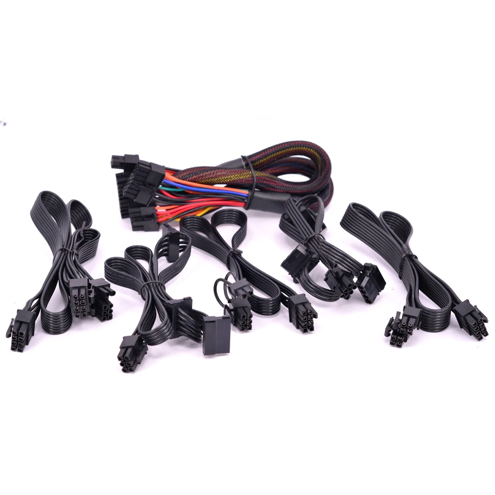 PCIe 6Pin 1 to 3 SATA Peripheral Molex GPU 8Pin to 6+2Pin CPU 4+4P ATX 20+4Pin Cable for CORSAIR AX1500i AX1200i AX860i AX760i
PCIe 6Pin 1 to 3 SATA Peripheral Molex GPU 8Pin to 6+2Pin CPU 4+4P ATX 20+4Pin Cable for CORSAIR AX1500i AX1200i AX860i AX760i