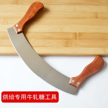 Nougat sugar knife stainless steel wood handle rocking knives biscuit pizza cutter baking tools cutting kitchen tool
Nougat sugar knife stainless steel wood handle rocking knives biscuit pizza cutter baking tools cutting kitchen tool