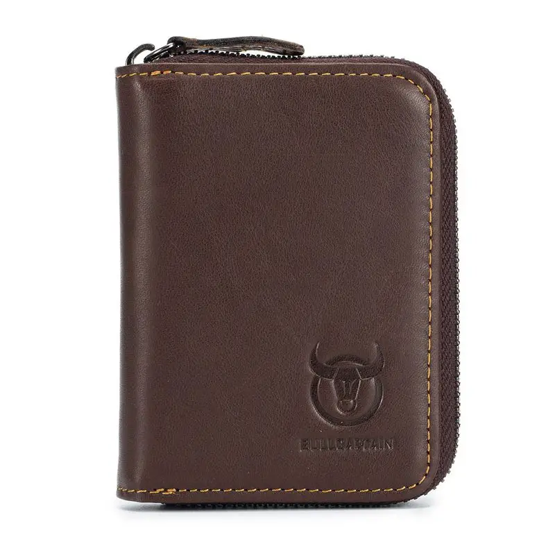 BULLCAPTAIN Genuine Leather Men Wallet Card Pack Zipper Card Case Holder Credit Card Bag Short Coin Purse
BULLCAPTAIN Genuine Leather Men Wallet Card Pack Zipper Card Case Holder Credit Card Bag Short Coin Purse