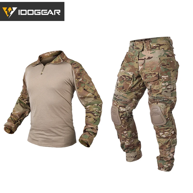 

IDOGEAR Hunting Clothes camouflage uniform Gen3 Tactical Combat BDU clothes Sport Paintball Multi-camo Black Clothing 3001