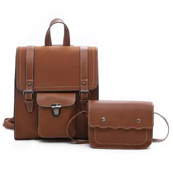 Simple College Wind Two-Piece Women's Backpack Fashion Retro Large Capacity School Backpack With Shoulder Bag
Simple College Wind Two-Piece Women's Backpack Fashion Retro Large Capacity School Backpack With Shoulder Bag