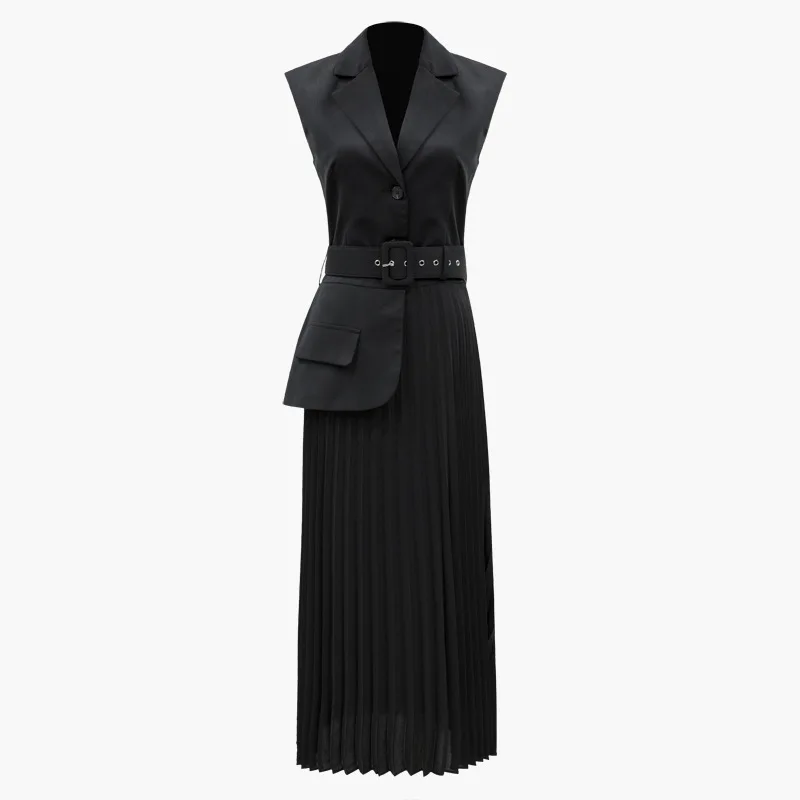 DEAT 2019 new spring real picture women jacket Europe Waist Suit Vest Split Joint Pleated bottoms patchwork long jacket WE04901L
DEAT 2019 new spring real picture women jacket Europe Waist Suit Vest Split Joint Pleated bottoms patchwork long jacket WE04901L