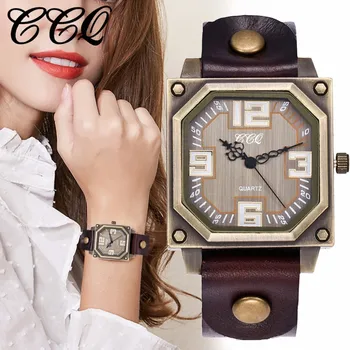 Women Men Genuine Vintage Leather Square Watches Casual Female Male Sport Quartz Watch Clock CCQ Brand Dropshipping
Women Men Genuine Vintage Leather Square Watches Casual Female Male Sport Quartz Watch Clock CCQ Brand Dropshipping