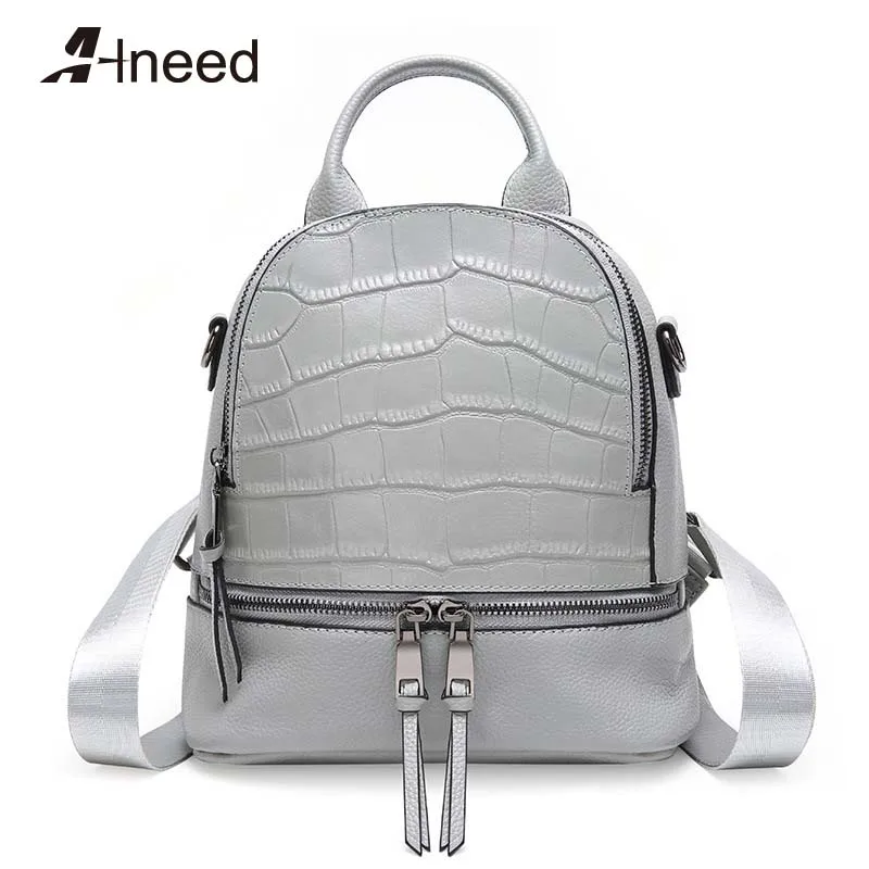 ALNEED Genuine Leather Backpacks for Women 2019 Girls Alligator Back Pack Mochila Feminina Small Backpack Purse School Bags
ALNEED Genuine Leather Backpacks for Women 2019 Girls Alligator Back Pack Mochila Feminina Small Backpack Purse School Bags