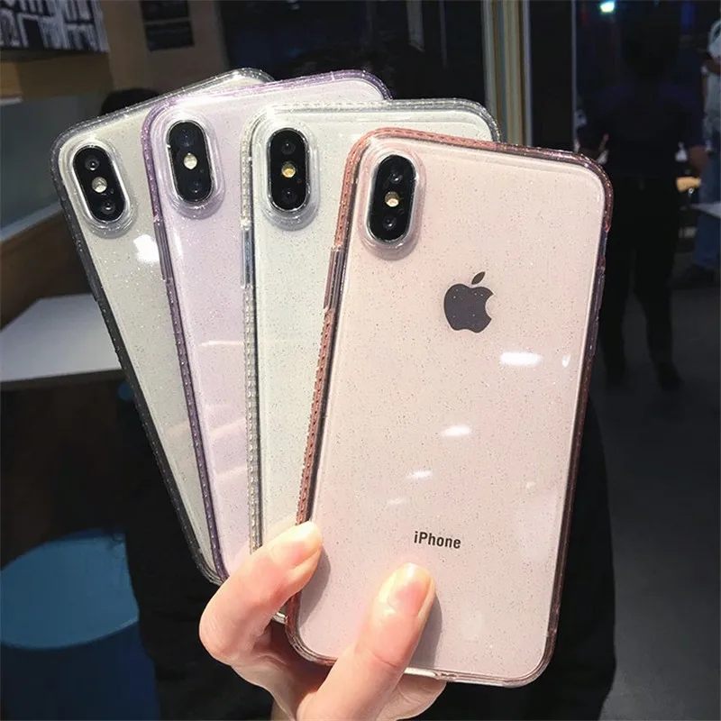 USLION Clear Glitter Diamond Phone Case For iPhone 6 7 8 Plus X XR XS Max Thin Cases For iPhone 6 6S Plus Soft TPU Silicon Cover
USLION Clear Glitter Diamond Phone Case For iPhone 6 7 8 Plus X XR XS Max Thin Cases For iPhone 6 6S Plus Soft TPU Silicon Cover
