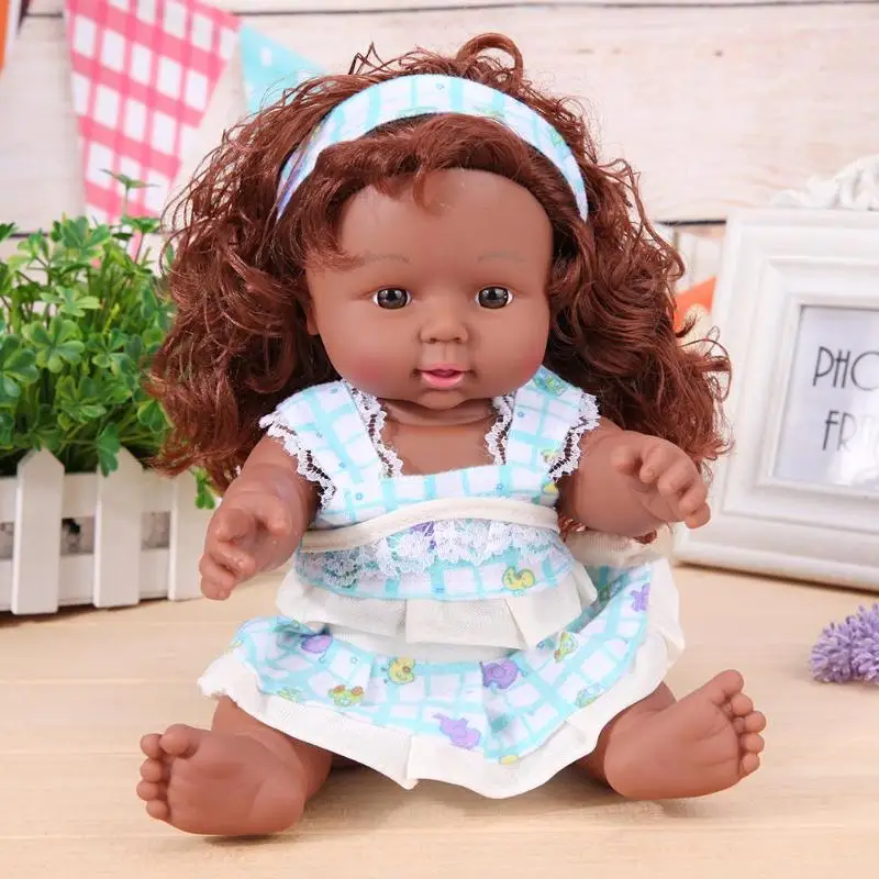 30cm Reborn Baby Simulation Doll African Baby Girls Doll Toy PVC Lifelike Baby Sleeping Doll Childhood Kids Xmas Birthday Gift
30cm Reborn Baby Simulation Doll African Baby Girls Doll Toy PVC Lifelike Baby Sleeping Doll Childhood Kids Xmas Birthday Gift