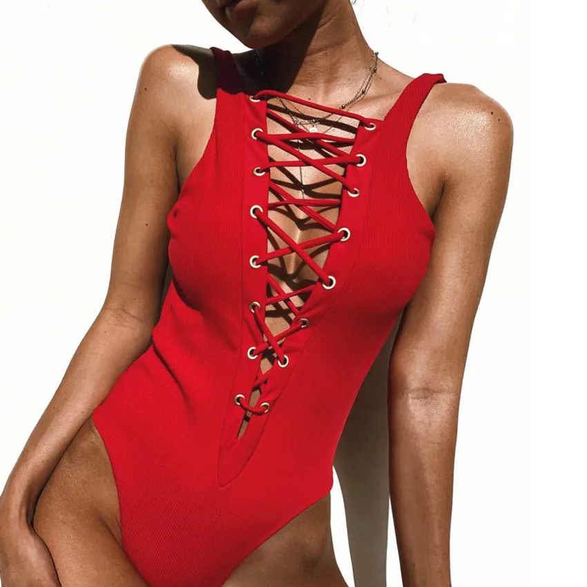 Strapless Lace Up One Piece Swim Suit Tanga Swimsuit 2019 Woman Swimwear Ladies Solid Black Red Bathing Suit May Bather Monokini
Strapless Lace Up One Piece Swim Suit Tanga Swimsuit 2019 Woman Swimwear Ladies Solid Black Red Bathing Suit May Bather Monokini