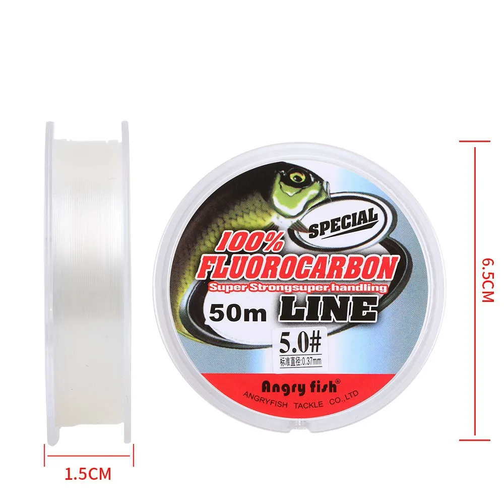 High Quality 50m Fluorocarbon Fishing Line Monofilament Super Strong Transparent Leader Carbon Fiber Fly Fishing Cord
High Quality 50m Fluorocarbon Fishing Line Monofilament Super Strong Transparent Leader Carbon Fiber Fly Fishing Cord