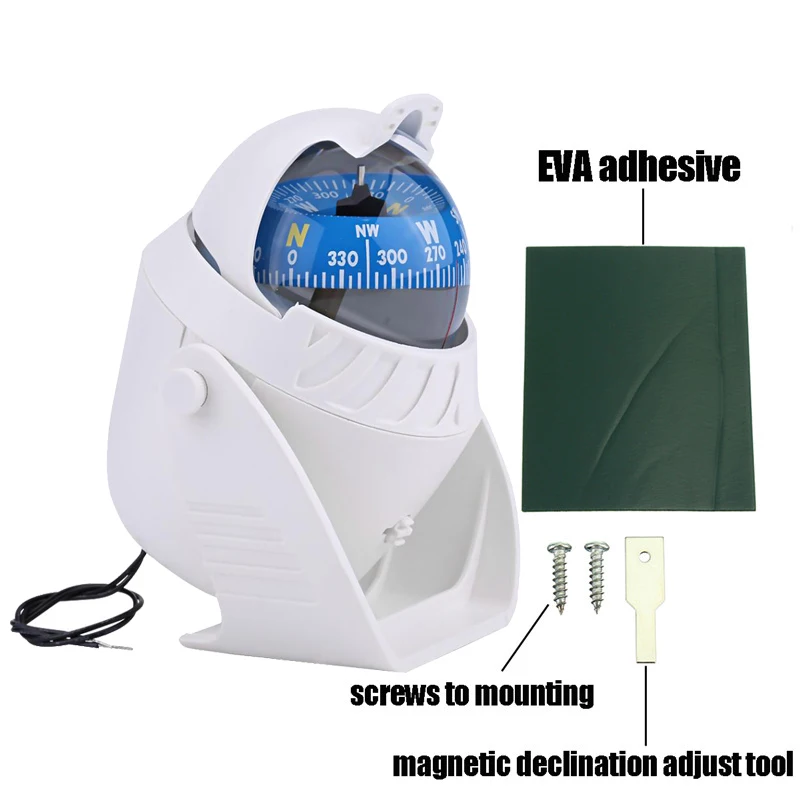 1 Piece White Camping Gear with Light Compass Guide Ball LED Light Electronic Navigation Compass For Marine Boat Vehicle Car
1 Piece White Camping Gear with Light Compass Guide Ball LED Light Electronic Navigation Compass For Marine Boat Vehicle Car