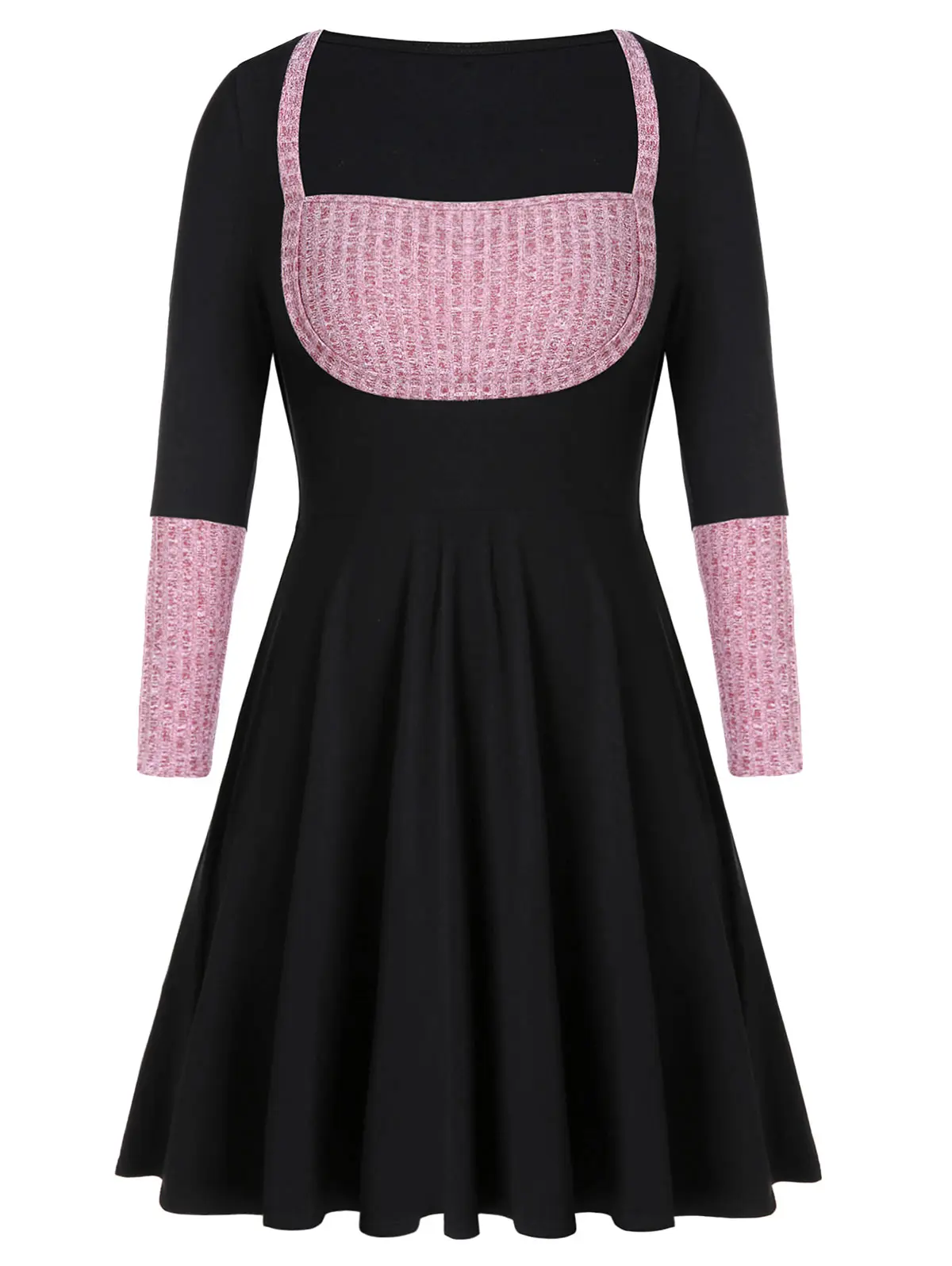Sovalro Plus Size Two Tone Splicing Women Flare Dress Casual Long Sleeve High Waist Color Patchwork Pleated Women Dress Robe
Sovalro Plus Size Two Tone Splicing Women Flare Dress Casual Long Sleeve High Waist Color Patchwork Pleated Women Dress Robe