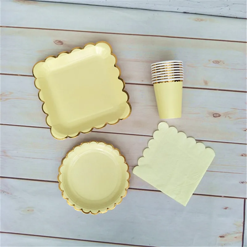 24 set Pastel Blue Party Tableware Foil Gold Large Squae Paper Plates Wedding Dinner Dishes Cups Scallop Napkins Birthday Favor
24 set Pastel Blue Party Tableware Foil Gold Large Squae Paper Plates Wedding Dinner Dishes Cups Scallop Napkins Birthday Favor