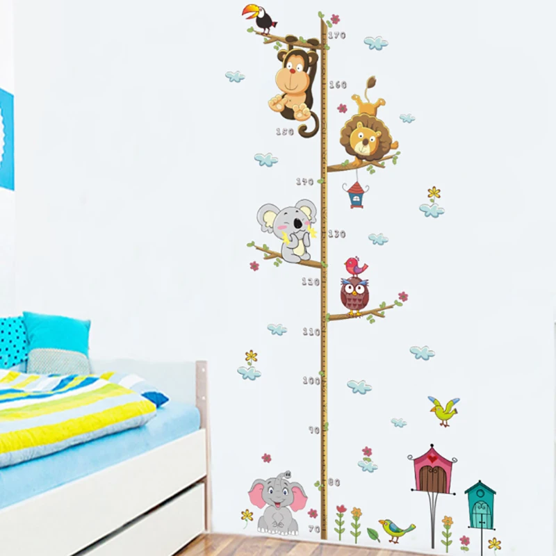 New Cartoon Animals Lion Monkey Owl Elephant Height Measure Wall Sticker For Kids Rooms Growth Chart Nursery Room Decor Wall Art
New Cartoon Animals Lion Monkey Owl Elephant Height Measure Wall Sticker For Kids Rooms Growth Chart Nursery Room Decor Wall Art