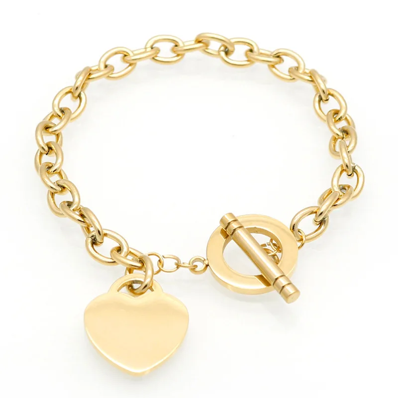 Fashion Stainless Steel Love Heart Bracelet Peach Heart Shaped Bracelet Charm Gifts for Women Friendship Jewelry
Fashion Stainless Steel Love Heart Bracelet Peach Heart Shaped Bracelet Charm Gifts for Women Friendship Jewelry