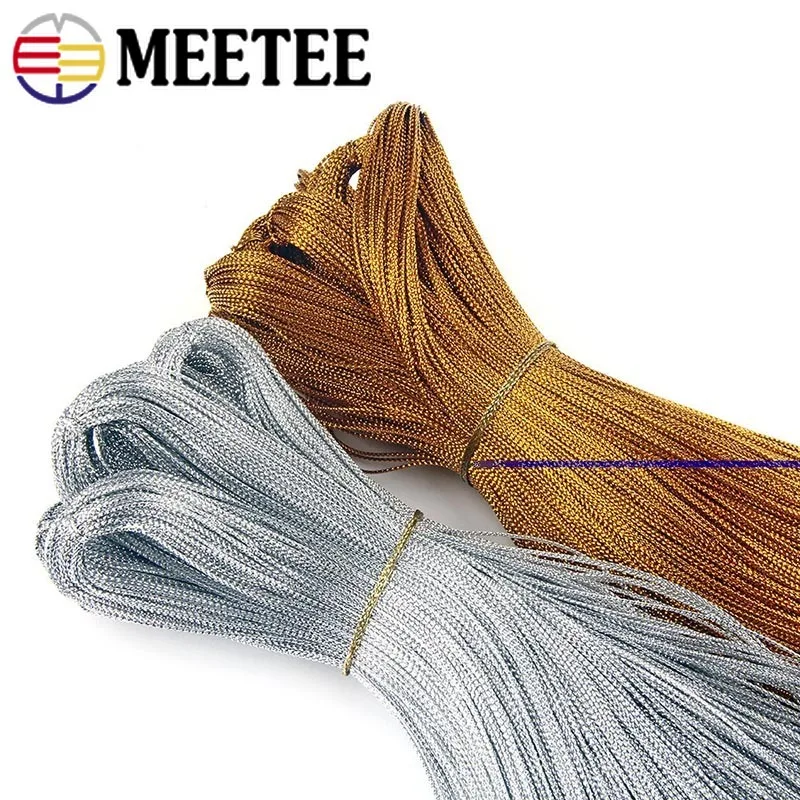 90Meters High Tenacity Gold Silver 1mm Polyester Cord Rope Wedding Gift Bouquet Packing Ropes Tag Home Decor DIY Crafts
90Meters High Tenacity Gold Silver 1mm Polyester Cord Rope Wedding Gift Bouquet Packing Ropes Tag Home Decor DIY Crafts