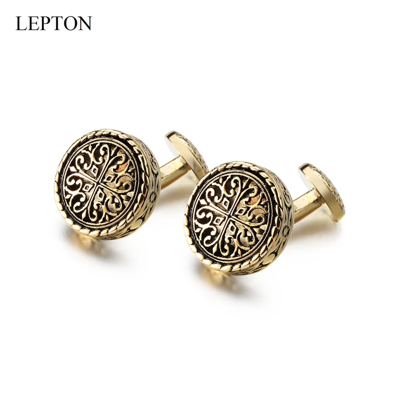Hot Sale Vintage Cufflinks For Mens with Gift Box Gold Color Lepton Baroque Whale Back Closure Cuff links for Wedding Business
Hot Sale Vintage Cufflinks For Mens with Gift Box Gold Color Lepton Baroque Whale Back Closure Cuff links for Wedding Business