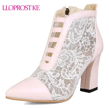 Lloprost ke Hollow Out Summer Boots Pointed Toe Ankle Boots Square Heel High Heeled Sandals Shoes White Shoes Zapatos Mujer H213
Lloprost ke Hollow Out Summer Boots Pointed Toe Ankle Boots Square Heel High Heeled Sandals Shoes White Shoes Zapatos Mujer H213