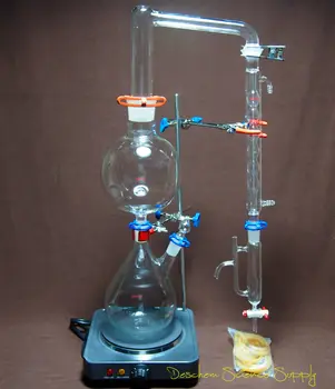 Essential Oil Steam Distillation Apparatus,US 110V Hot Plate,W/Allihn Condenser 
Essential Oil Steam Distillation Apparatus,US 110V Hot Plate,W/Allihn Condenser
