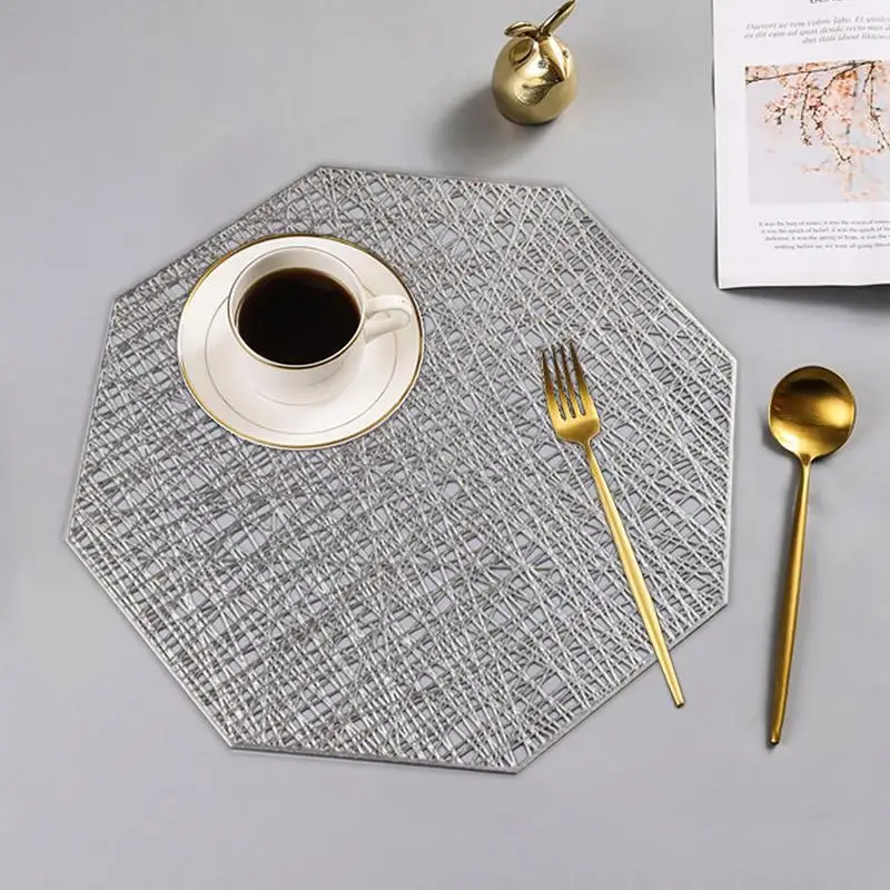 Octagonal Openwork PVC Placemat Heat Resistant Wear Resistant Non - Slip Washable Table Mat For Holiday Decoration
Octagonal Openwork PVC Placemat Heat Resistant Wear Resistant Non - Slip Washable Table Mat For Holiday Decoration